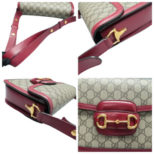 Load image into Gallery viewer, GUCCI Horsebit 1955 Canvas Shoulder Bag Brown
