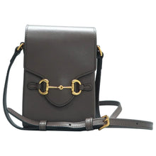 Load image into Gallery viewer, Gucci Horsebit 1955 Boarded Plutone Calfskin Mini Crossbody Bag New Acero
