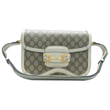 Load image into Gallery viewer, Gucci Horsebit 1955 GG Supreme Monogram  Shoulder Bag Beige Mystic White
