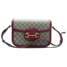 Load image into Gallery viewer, GUCCI Horsebit 1955 Canvas Shoulder Bag Brown
