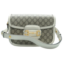 Load image into Gallery viewer, Gucci Horsebit 1955 GG Supreme Monogram Shoulder Bag Beige Mystic White
