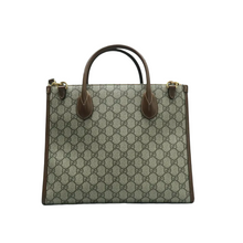 Load image into Gallery viewer, Gucci Interlocking G Canvas Satchel Bag Brown
