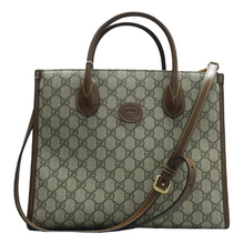 Load image into Gallery viewer, Gucci Interlocking G Canvas Satchel Bag Brown
