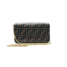 Load image into Gallery viewer, FENDI Kan I Leather Crossbody Bag Brown
