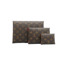 Load image into Gallery viewer, 3 Louis Vuitton Kirigami Monogram Canvas Pochettes Brown
