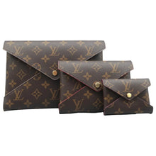 Load image into Gallery viewer, Louis Vuitton Kirigami Monogram W/P Canvas Clutch Bag Brown
