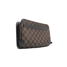 Load image into Gallery viewer, LOUIS VUITTON Saint Damier Ebene Canvas Clutch Bag Brown
