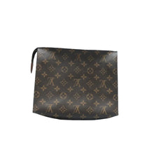 Load image into Gallery viewer, LOUIS VUITTON  Toiletry Pouch 26 Monogram Canvas Clutch Bag Brown
