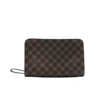 Load image into Gallery viewer, LOUIS VUITTON Saint Damier Ebene Canvas Clutch Bag Brown
