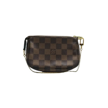 Load image into Gallery viewer, Louis Vuitton Damier Ebene Canvas Clutch Bag Brown
