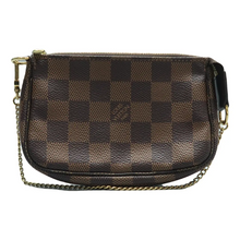Load image into Gallery viewer, Louis Vuitton Damier Ebene Canvas Clutch Bag Brown
