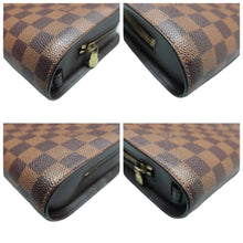 Load image into Gallery viewer, LOUIS VUITTON Saint Damier Ebene Canvas Clutch Bag Brown
