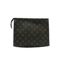 Load image into Gallery viewer, Louis Vuitton Poche toilette Monogram Canvas Clutch Bag Brown
