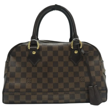 Load image into Gallery viewer, Louis Vuitton Doumo Damier Ebene Canvas Tote Bag Brown
