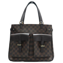 Load image into Gallery viewer, LOUIS VUITTON Uzes Daimer Ebene Canvas Satchel Bag Brown
