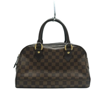 Load image into Gallery viewer, Louis Vuitton Doumo Damier Ebene Canvas Tote Bag Brown
