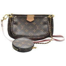 Load image into Gallery viewer, Louis Vuitton Multi Pochette Accessories Canvas Leather Satchel Bag Brown
