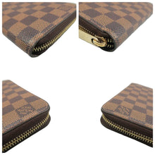 Load image into Gallery viewer, Louis Vuitton Zippy Damier Ebene Canvas Wallet  Brown
