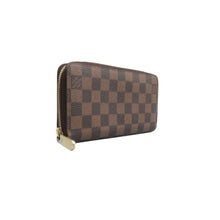 Load image into Gallery viewer, Louis Vuitton Zippy Damier Ebene Canvas Wallet  Brown
