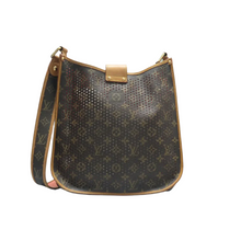 Load image into Gallery viewer, Louis Vuitton Musette Monogram Perforated Canvas Shoulder Bag Brown
