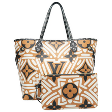 Load image into Gallery viewer, Louis Vuitton Neverfull MM W/P Monogram Crafty Canvas Shoulder Bag Creme Caramel
