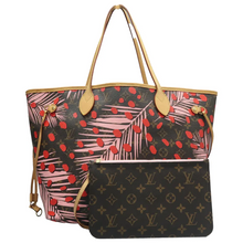 Load image into Gallery viewer, Louis Vuitton Neverfull MM W/P Monogram Jungle Dots Canvas Shoulder Bag Brown
