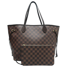 Load image into Gallery viewer, Louis Vuitton Neverfull MM Damier Ebene Canvas Shoulder Bag Brown
