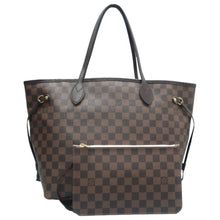 Load image into Gallery viewer, Louis Vuitton Neverfull MM Damier Ebene Canvas Shoulder Bag Brown
