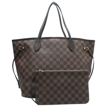 Load image into Gallery viewer, Louis Vuitton Neverfull Damier Ebene Canvas Shoulder Bag Brown
