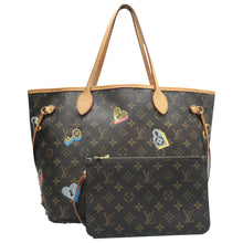 Load image into Gallery viewer, Louis Vuitton Neverfull MM Canvas Shoulder Bag Brown
