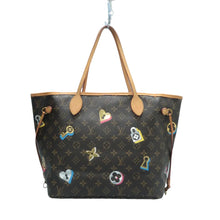 Load image into Gallery viewer, Louis Vuitton Neverfull MM Canvas Shoulder Bag Brown
