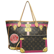 Load image into Gallery viewer, Louis Vuitton Neverfull MM Summer Trunks Monogram Canvas Shoulder Bag Brown
