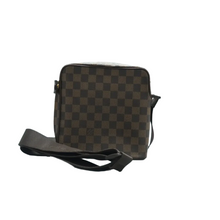 Load image into Gallery viewer, Louis Vuitton Olav Damier Ebene Canvas Shoulder Bag Brown
