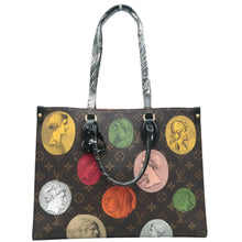 Load image into Gallery viewer, LOUIS VUITTON Onthego Fornasetti Cameo Monogram Canvas Satchel Bag Brown
