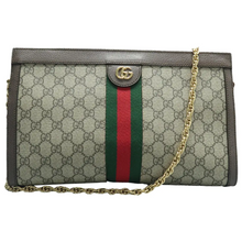 Load image into Gallery viewer, GUCCI Ophidia Chain Canvas Shoulder Bag Brown
