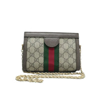 Load image into Gallery viewer, GUCCI Ophidia Chain Canvas Leather Crossbody Bag Brown
