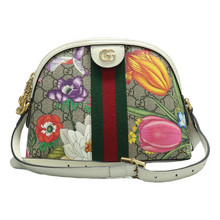 Load image into Gallery viewer, GUCCI Ophidia Dome Flora Canvas Shoulder Bag Brown
