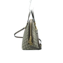 Load image into Gallery viewer, GUCCI Ophidia Dome Top Handle Canvas Satchel Bag Brown
