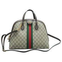 Load image into Gallery viewer, Gucci Ophidia Dome Top Handle Canvas Satchel Bag Brown
