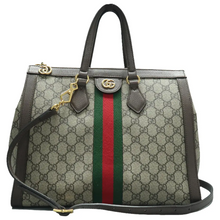 Load image into Gallery viewer, Gucci Ophidia Canvas Satchel Bag Brown
