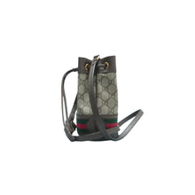 Load image into Gallery viewer, Gucci Web Mini Ophidia GG Supreme Monogram Bucket Bag Brown
