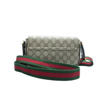 Load image into Gallery viewer, Gucci Mini Ophidia Envelope Web GG Supreme Monogram Textured Dollar Calfskin Shoulder Bag Beige
