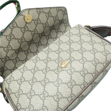 Load image into Gallery viewer, Gucci Mini Ophidia Envelope Web GG Supreme Monogram Textured Dollar Calfskin Shoulder Bag Beige
