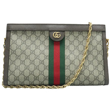 Load image into Gallery viewer, Gucci Ophidia Chain Canvas Shoulder Bag Brown
