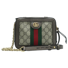 Load image into Gallery viewer, Gucci  GG Supreme Monogram Mini Ophidia Top Handle Shoulder Bag Brown
