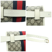 Load image into Gallery viewer, Gucci Web Small Ophidia GG Supreme Monogram  Belt Bag white
