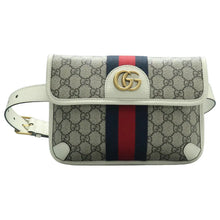 Load image into Gallery viewer, Gucci Web Small Ophidia GG Supreme Monogram  Belt Bag white
