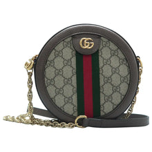 Load image into Gallery viewer, Gucci Ophidia Round Chain Leather Shoulder Bag Brown
