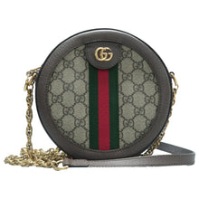 Load image into Gallery viewer, Gucci Ophidia Round Chain Leather Shoulder Bag Brown
