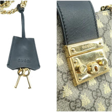 Load image into Gallery viewer, Gucci Padlock GG Canvas Shoulder Bag Black
